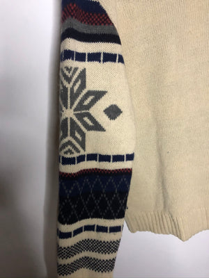 Vintage Half-Zip Wollsweater (L)