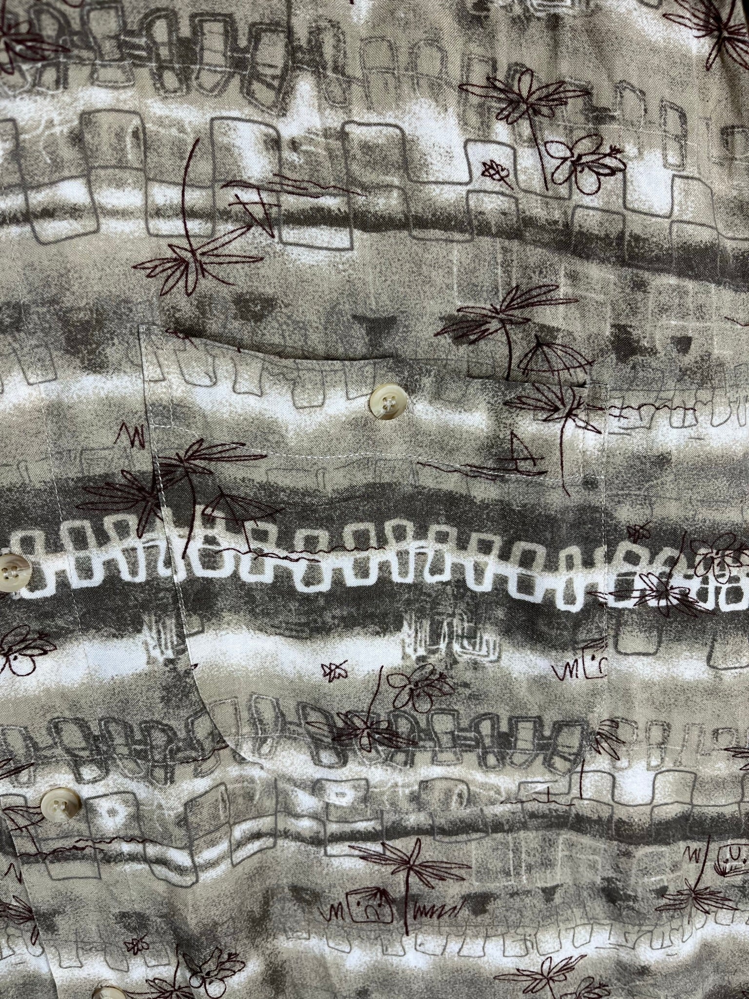 Vintage Crazy Pattern Hemd (XL)