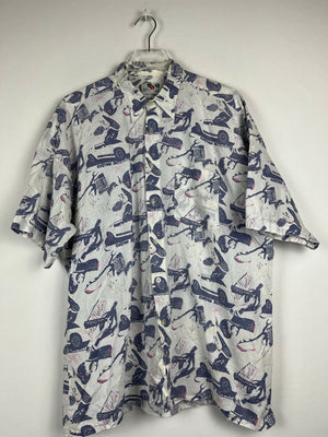 Vintage Crazy Pattern Hemd (L)