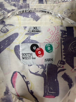 Vintage Crazy Pattern Hemd (L)