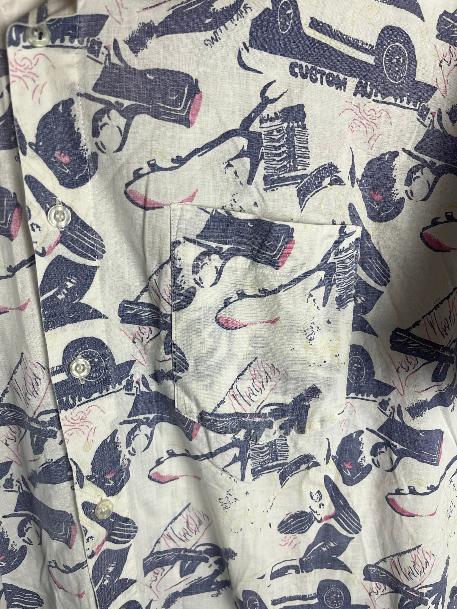 Vintage Crazy Pattern Hemd (L)