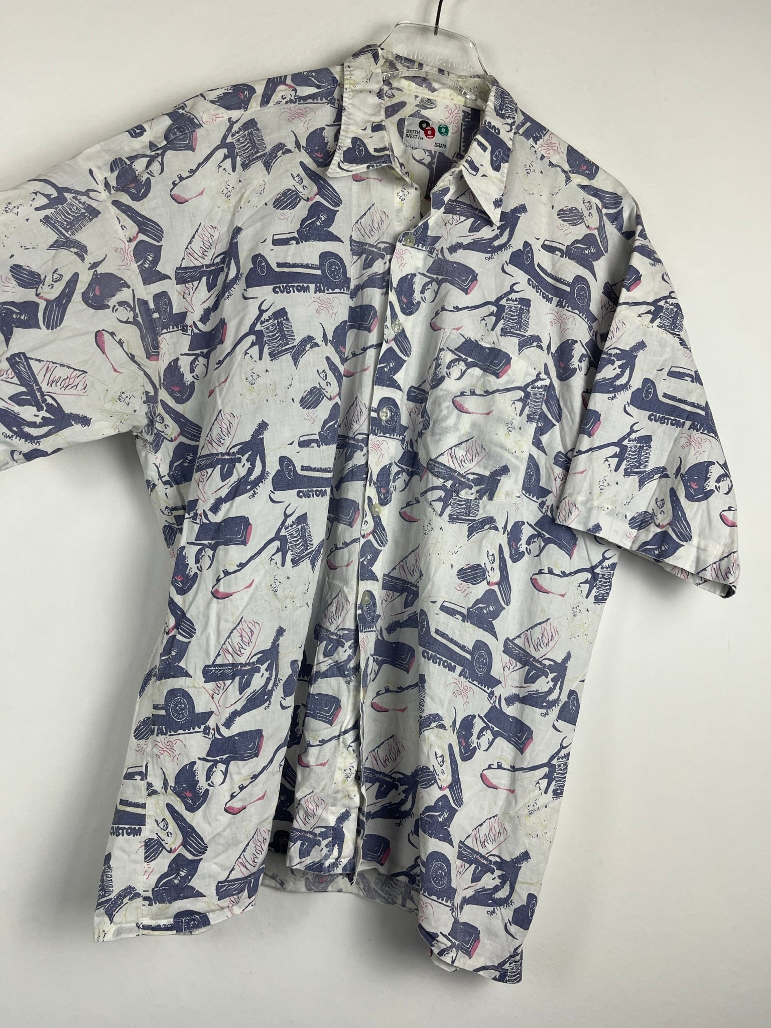 Vintage Crazy Pattern Hemd (L)