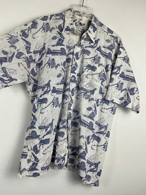Vintage Crazy Pattern Hemd (L)