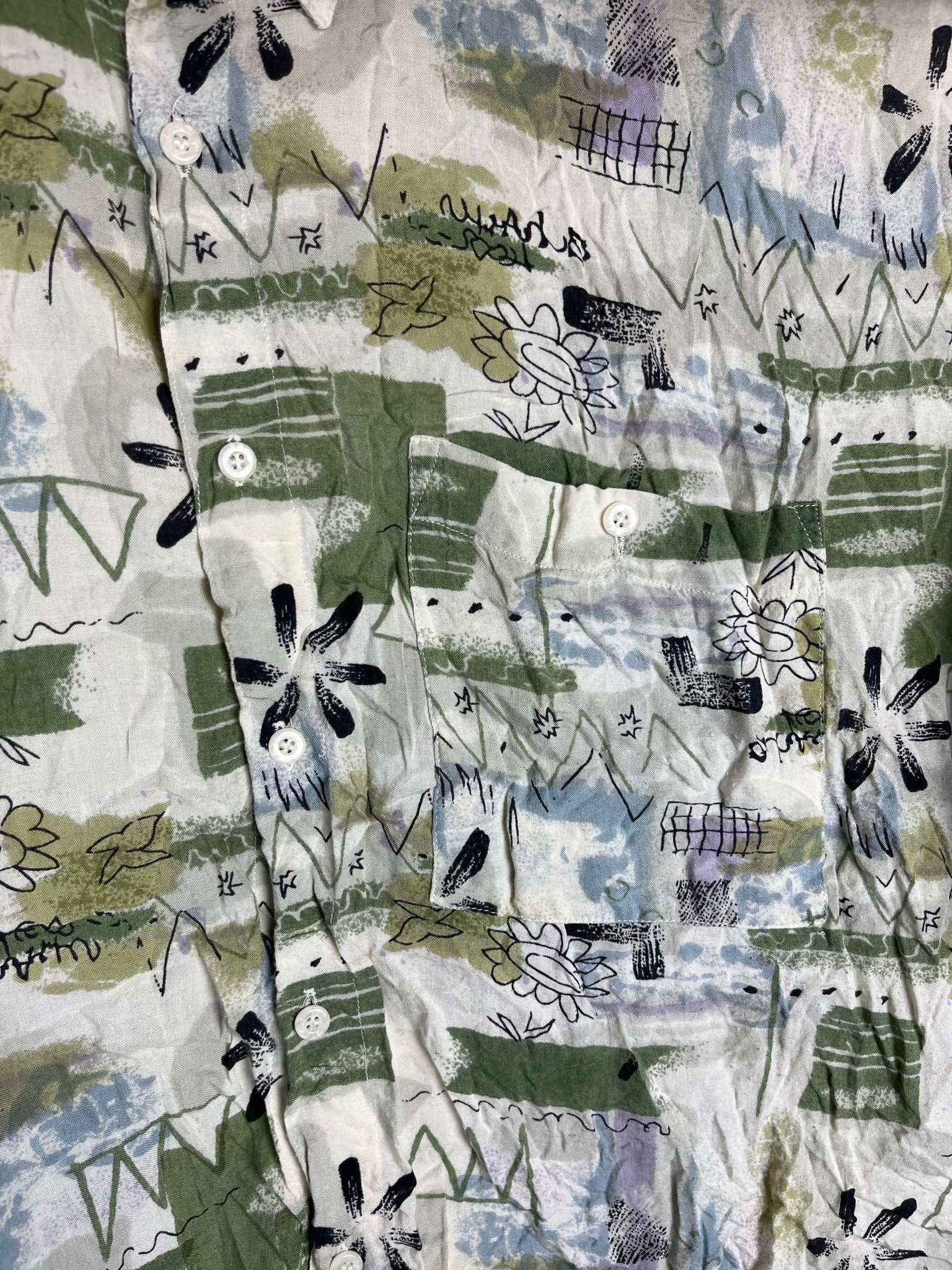 Vintage Crazy Pattern Hemd (XL)