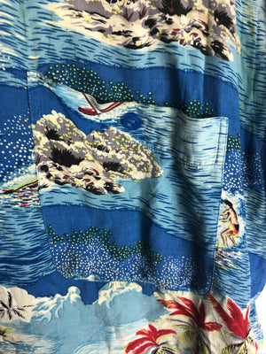 Vintage Crazy Pattern Hawaii Hemd (M)