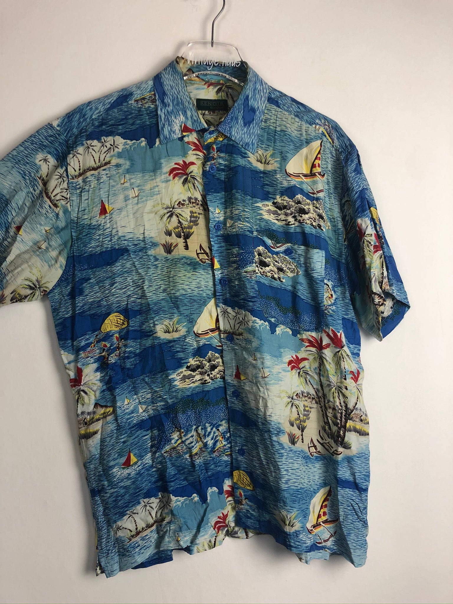 Vintage Crazy Pattern Hawaii Hemd (M)