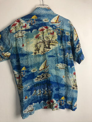 Vintage Crazy Pattern Hawaii Hemd (M)
