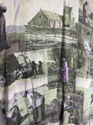 Vintage Crazy Pattern Polo Shirt (L)