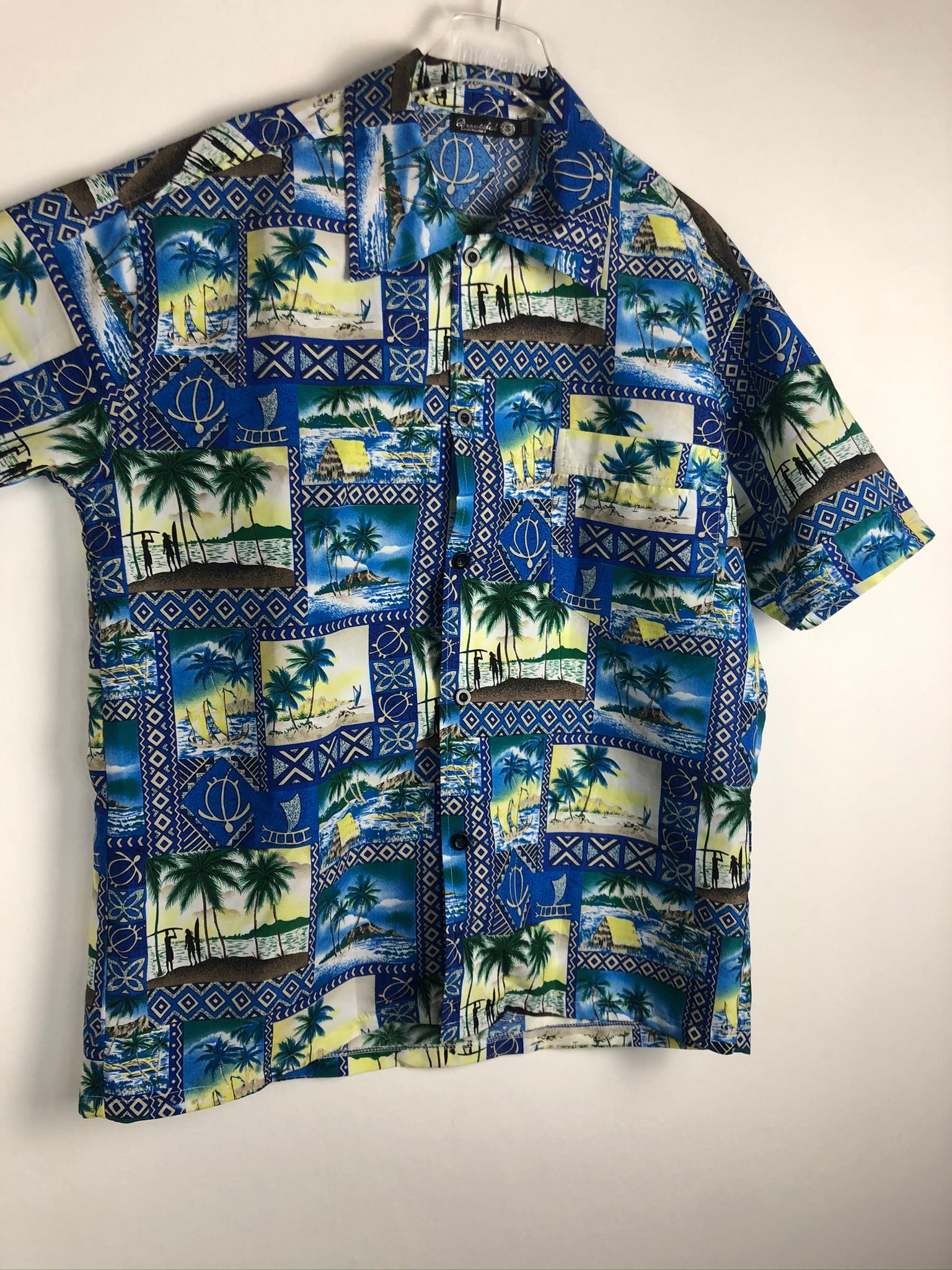 Vintage Crazy Pattern Hemd (XL)