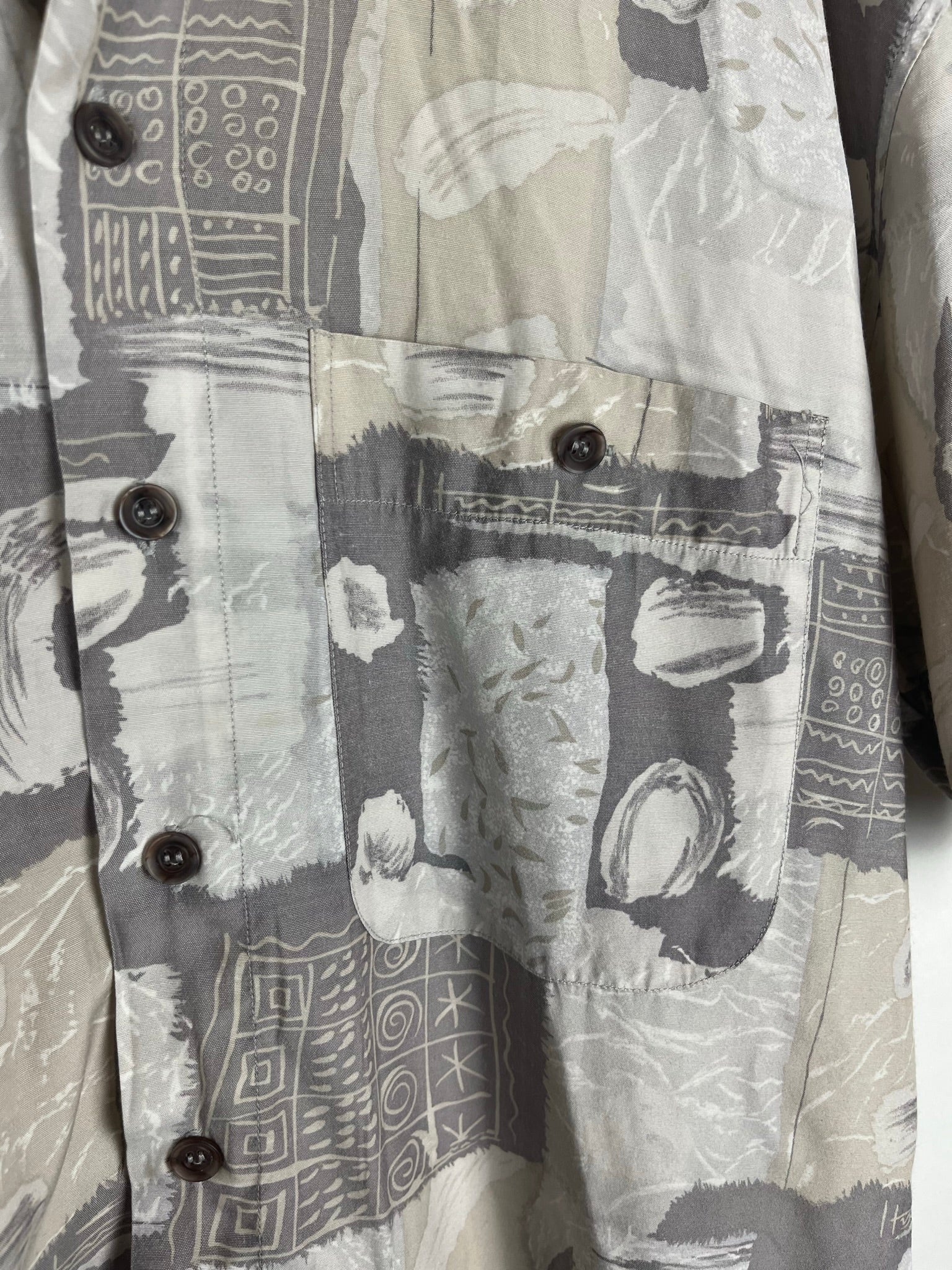 Vintage Crazy Pattern Hemd (S)