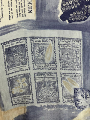 Vintage Crazy Pattern Hemd mit Schulterpolster (S)