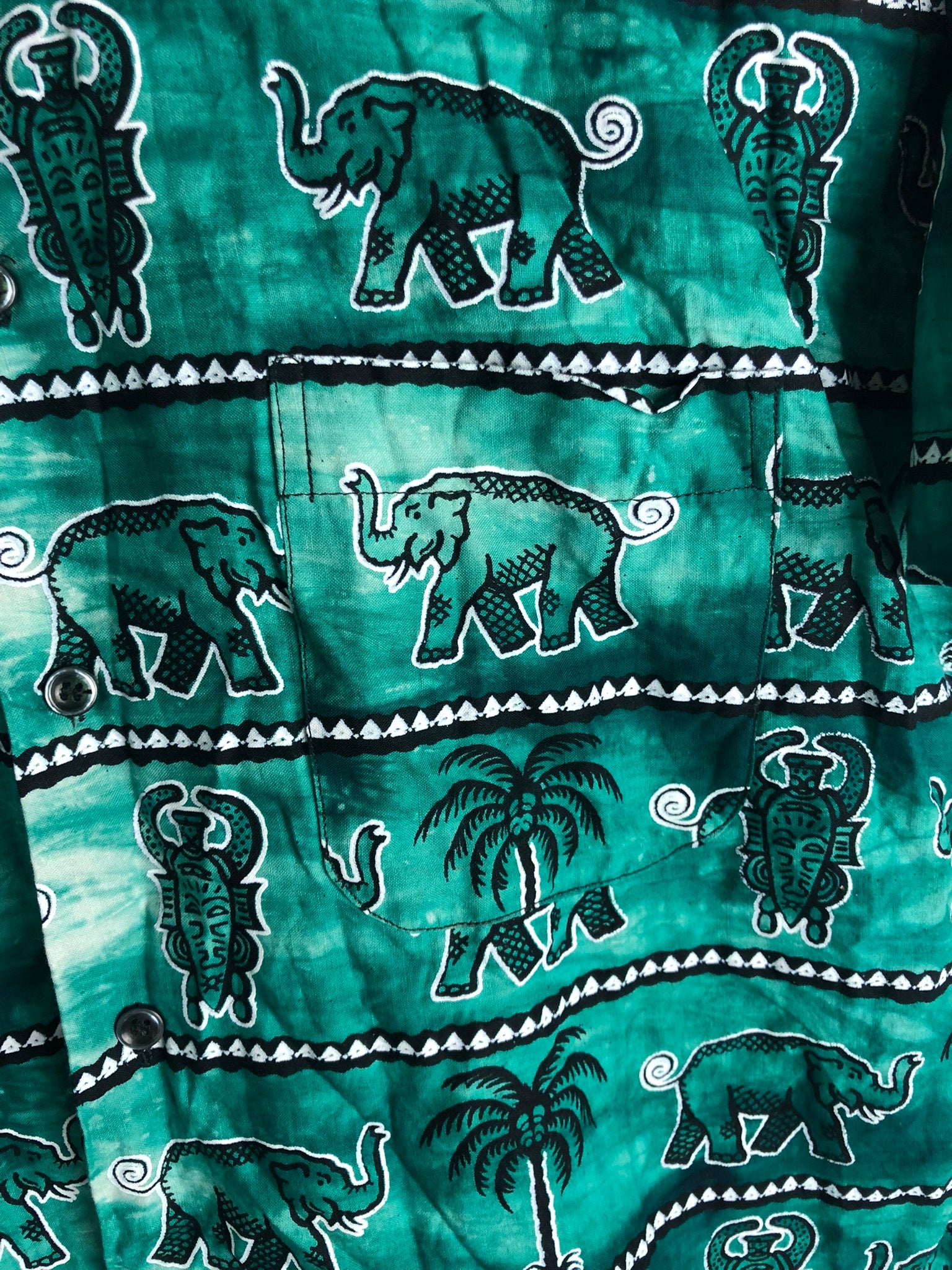 Vintage Crazy Pattern Hemd (S)