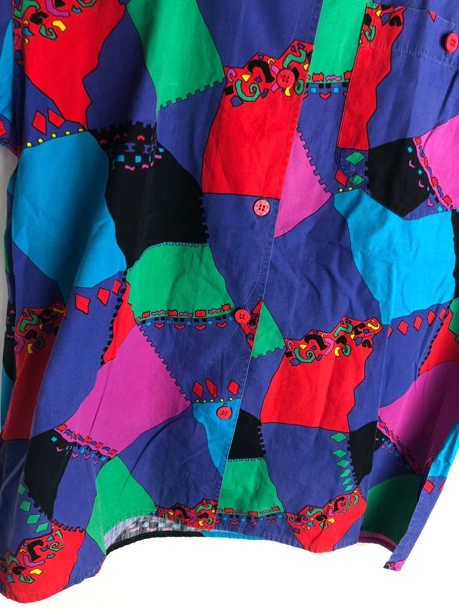 Vintage Crazy Pattern Hemd (S)