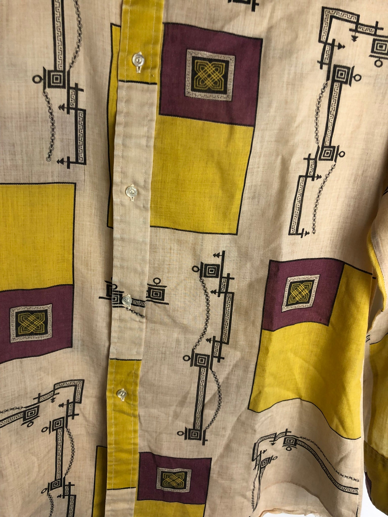 Vintage Crazy Pattern Hemd (S)