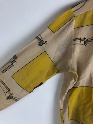 Vintage Crazy Pattern Hemd (S)