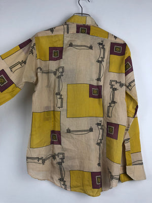 Vintage Crazy Pattern Hemd (S)